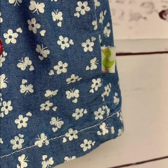 Duck Duck Goose Girls Blue And Pink Trim Butterfly Dress 12 Months - Picture 5 of 8